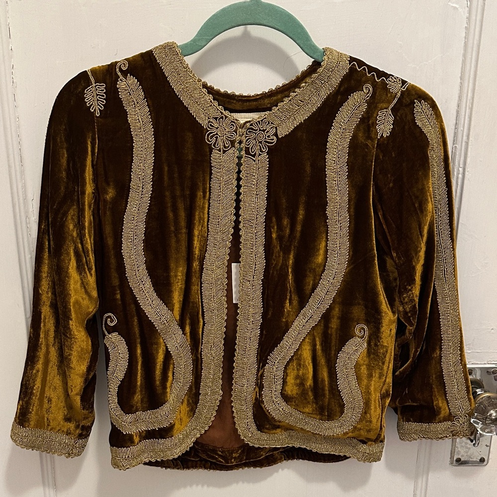 Chasing Unicorns California Sunset Deep Brown Cropped Jacket